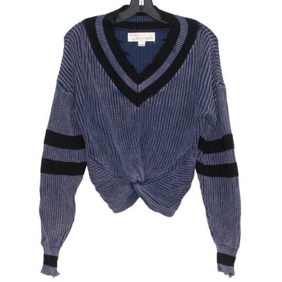 Vintage Havana Sweater Y2K Academia Cottage Preppy Old Money Grunge Blue Small - Picture 1 of 4